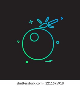Bomb icon design vector