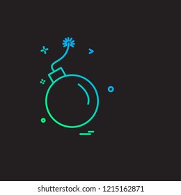 Bomb icon design vector 