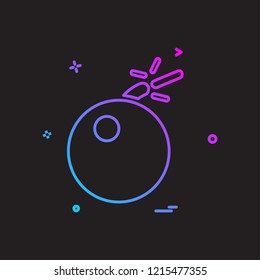 Bomb icon design vector