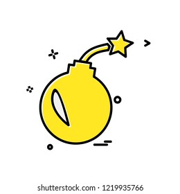 Bomb icon design vector