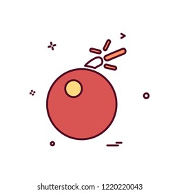 Bomb icon design vector
