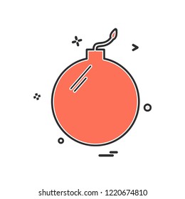 Bomb icon design vector