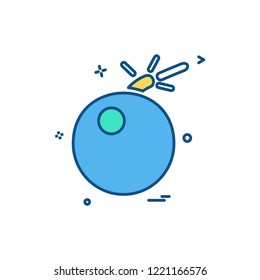 Bomb icon design vector