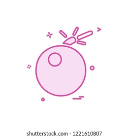 Bomb icon design vector