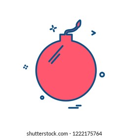 Bomb icon design vector
