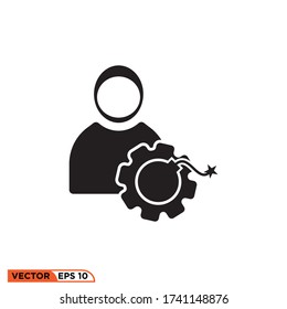 Plantilla de ilustración de vector de diseño de icono de bomba