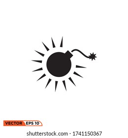 bomb icon design vector illustration template