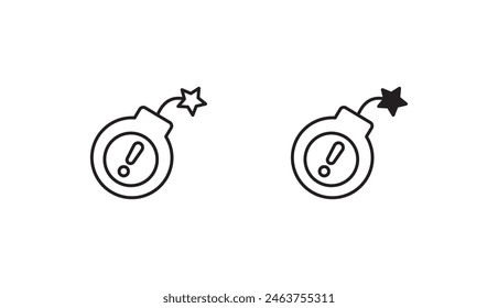 Bomb icon design with white background stock illustration