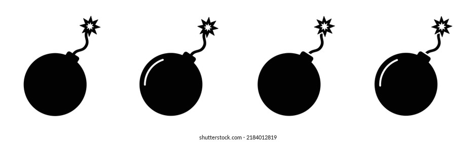 Icono de bomba, Icono dinamita, Ilustración vectorial