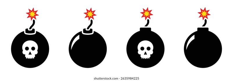 Bomb Icon, Dynamite Icon, Vector Illustration
