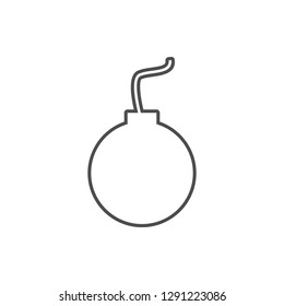 bomb icon. Element of cyber security for mobile concept and web apps icon. Thin line icon for website design and development, app development