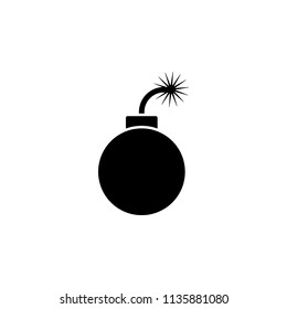 bomb icon. Element of cybersecurity icon for mobile concept and web apps. Glyph style bomb icon can be used for web and mobile on white background