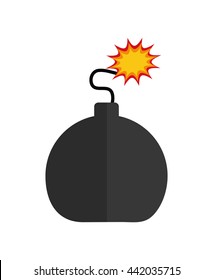 bomb icon. Explosion design. vector graphic