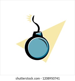 Bomb Icon, Explosive Device Vector Art Illustration
