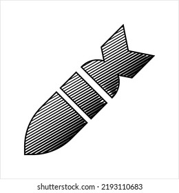 Bomb Icon, Explosive Device Vector Art Illustration