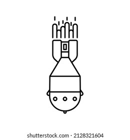 Icono de bomba. signo de explosivos. ilustración vectorial