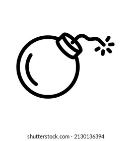Bombensymbol. Sprengstoffzeichen. Vektorgrafik