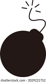 Bombensymbol. Flachdesign-Stil