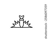 Bomb icon Flat fill set collection