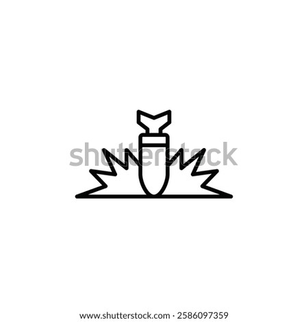 Bomb icon Flat fill set collection