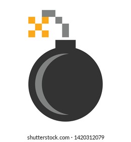 bomb icon. flat illustration of bomb vector icon for web