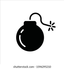 Bomb icon. Bomb flat sign design. Boom vector icon. Bomb symbol pictogram