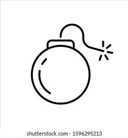 Bomb icon. Bomb flat sign design. Boom vector icon. Bomb symbol pictogram