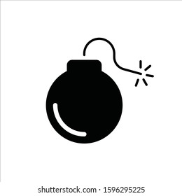 Bomb icon. Bomb flat sign design. Boom vector icon. Bomb symbol pictogram