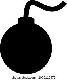 Icono de bomba con estilo plano. Imagen aislada del icono de la bomba vectorial en un fondo blanco.