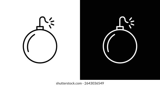 Icono de bomba Vector de logotipo de estilo plano. perfecto para diseños de UI