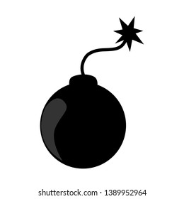 Bomb icon in flat style, vector illustration. Vector bomb icon illustration isolated on white background, bomb icon Eps8. Bomb icons graphic design vector symbols. 