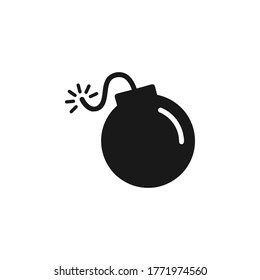 Bomb icon flat vector illustration