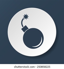 Bomb Icon. Flat Vector Illustrator Eps  10