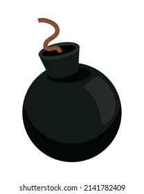 fondo blanco plano de icono de bomba