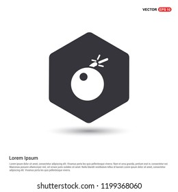 BOMB icon Hexa White Background icon template - Free vector icon