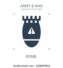 bomb icon. high quality filled bomb icon on white background. from war collection flat trendy vector bomb symbol. use for web and mobile