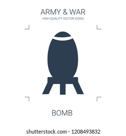 bomb icon. high quality filled bomb icon on white background. from war collection flat trendy vector bomb symbol. use for web and mobile