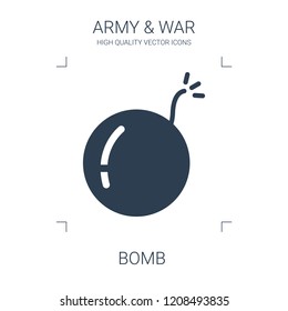 bomb icon. high quality filled bomb icon on white background. from war collection flat trendy vector bomb symbol. use for web and mobile