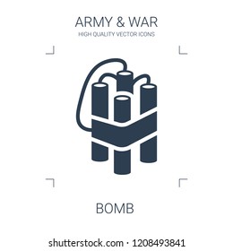 bomb icon. high quality filled bomb icon on white background. from war collection flat trendy vector bomb symbol. use for web and mobile