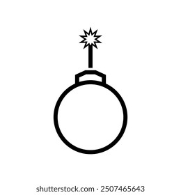 Bomb icon illustrated on background