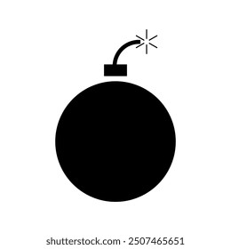 Bomb icon illustrated on background