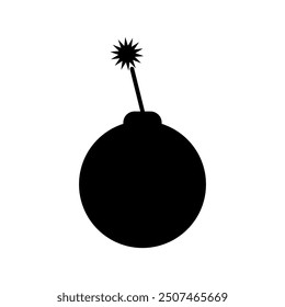 Bomb icon illustrated on background
