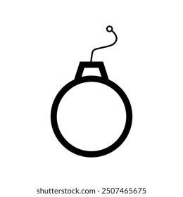 Bomb icon illustrated on background