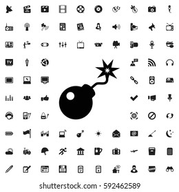 bomb icon illustration isolated vector sign symbol Media icons vector set.