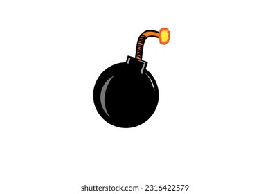 Bomb icon , Ilustration , Vector  ,symbol concept design isolated on white background