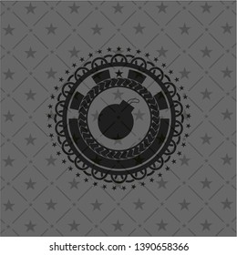 bomb icon inside black emblem