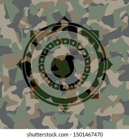 bomb icon inside camo emblem