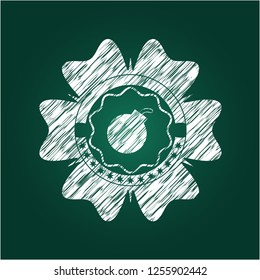 bomb icon inside chalk emblem