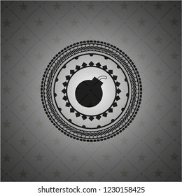 bomb icon inside dark badge or emblem