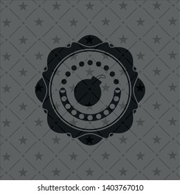 bomb icon inside dark badge